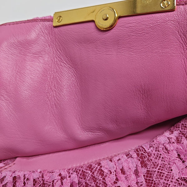 Fabric Shoulder Bag Pink