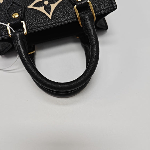SAC PLAT Mini Monogram Calfskin Black
