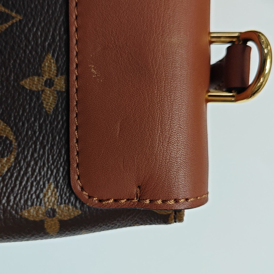 LOCKY BB Monogram Coated Canvas Brown