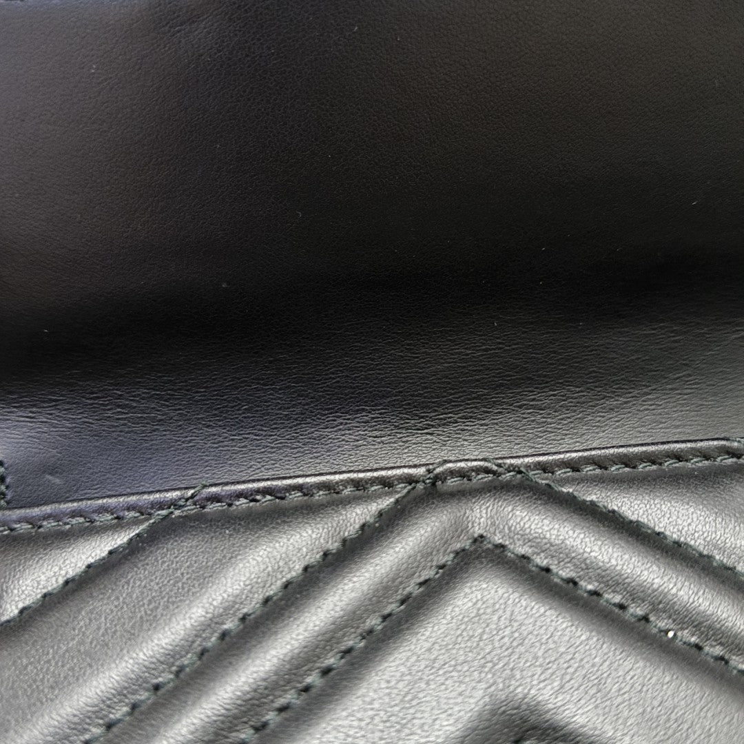 GG Marmont Mini Quilted Calfskin Black