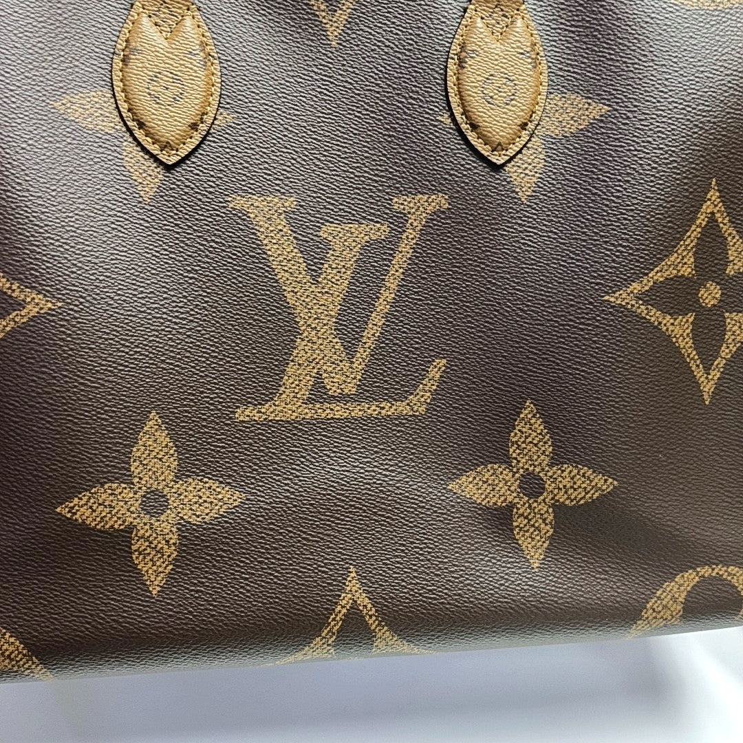 ONTHEGO MM Monogram Coated Canvas Brown