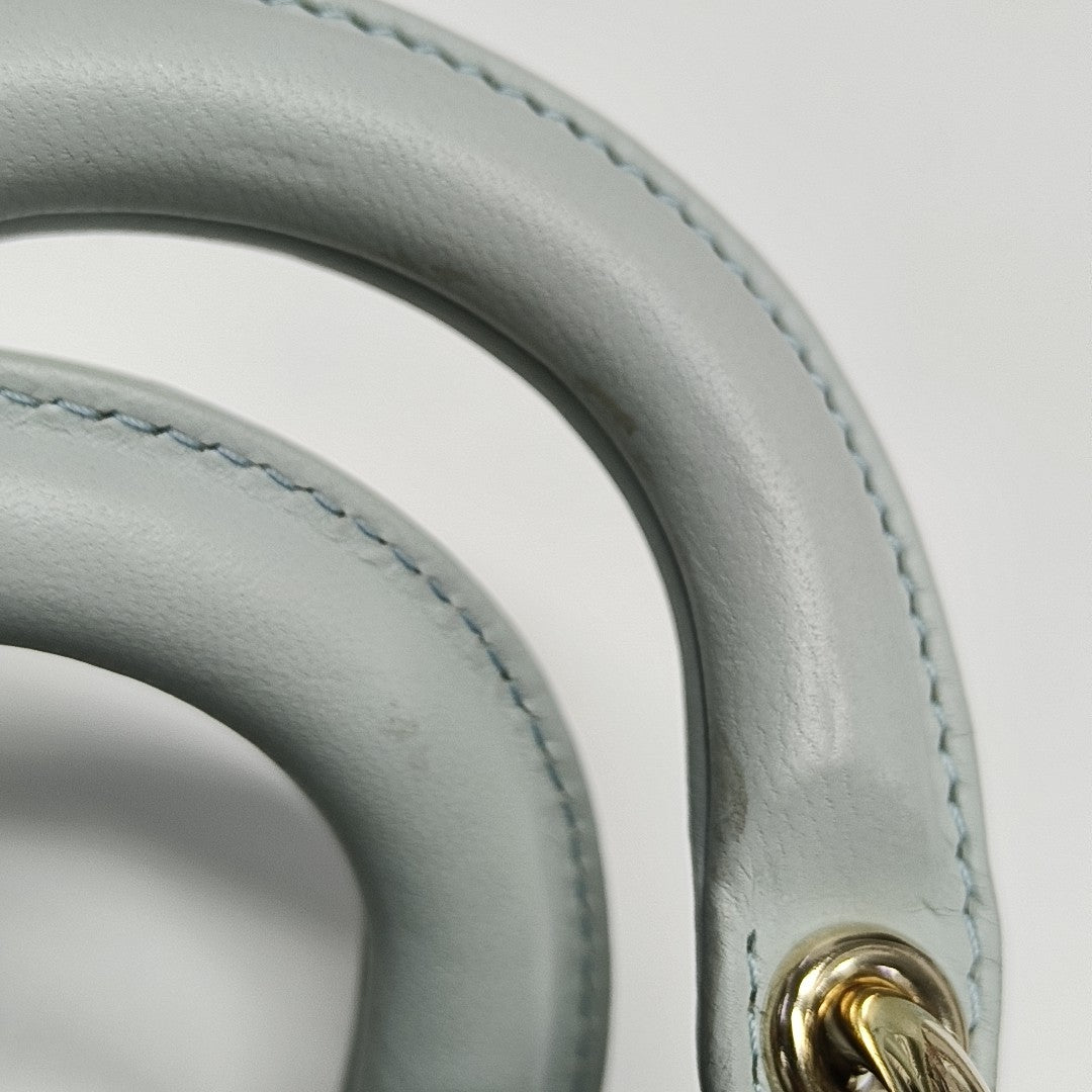 Lady D-Joy Super Mini Cannage Lambskin Blue
