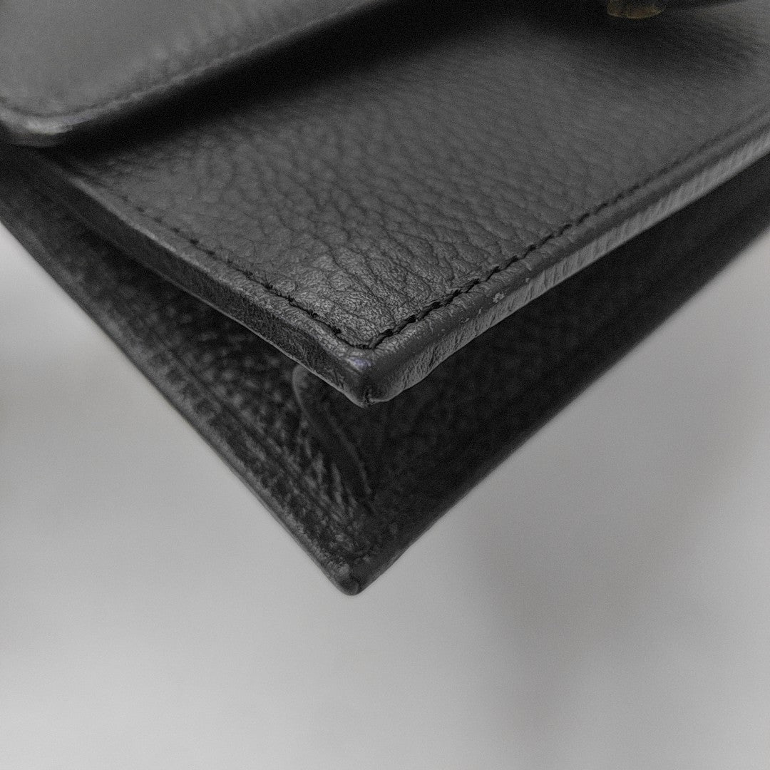 Interlocking G Small Calfskin Black