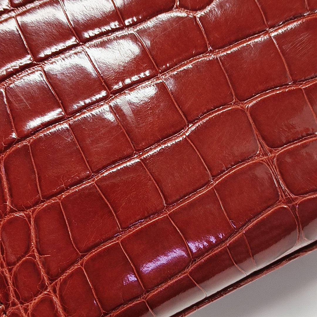 Lady Dior Mini Crocodile Red