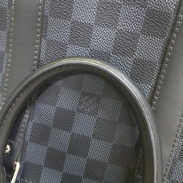 KEEPALL 45 Damier Coated Canvas Blue