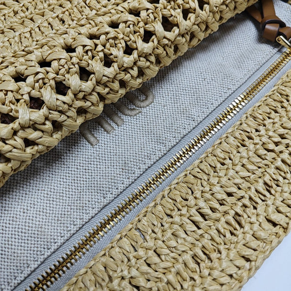 Straw Tote Bag Beige