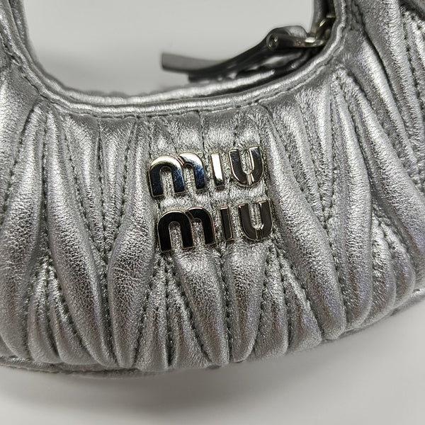 Wander Matelassé Super Mini Quilted Lambskin Silver