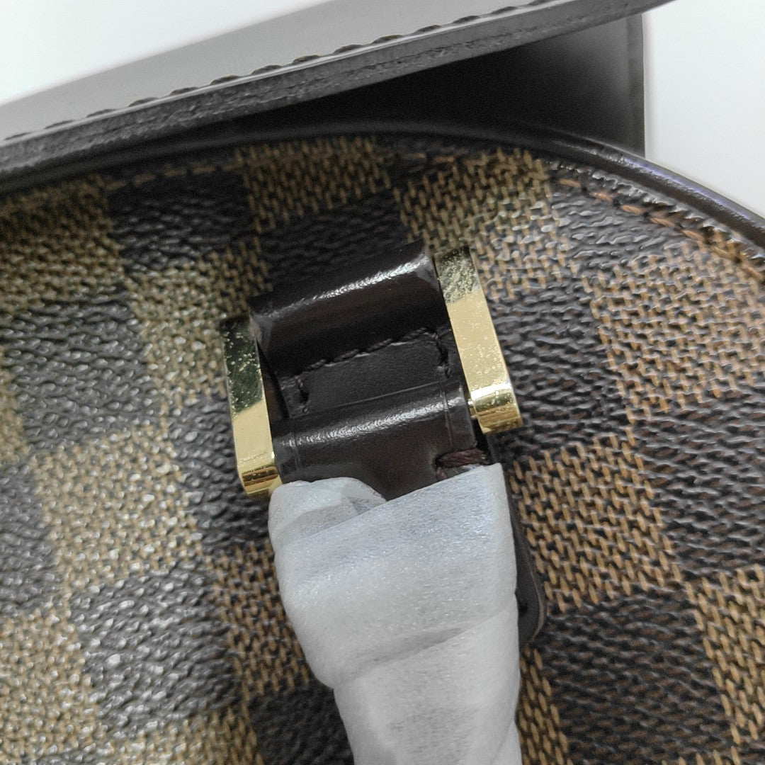 SARRIA SEAU Damier Ebene Coated Canvas Brown
