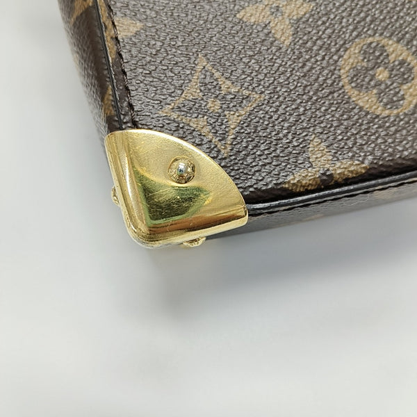 CAMERA BOX Monogram Coated Canvas Brown