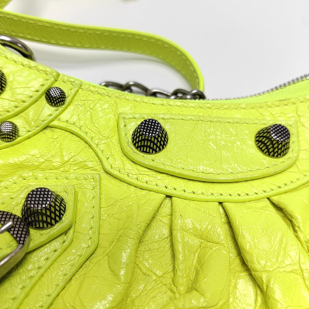 Le Cagole Mini Calfskin Green