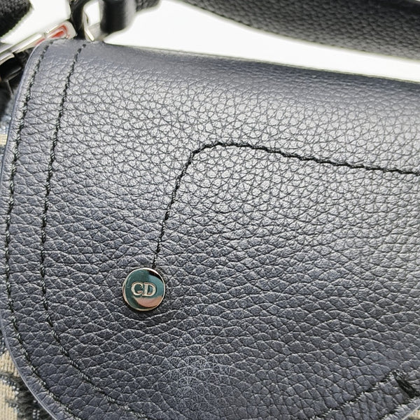 Saddle Mini Oblique Canvas Blue