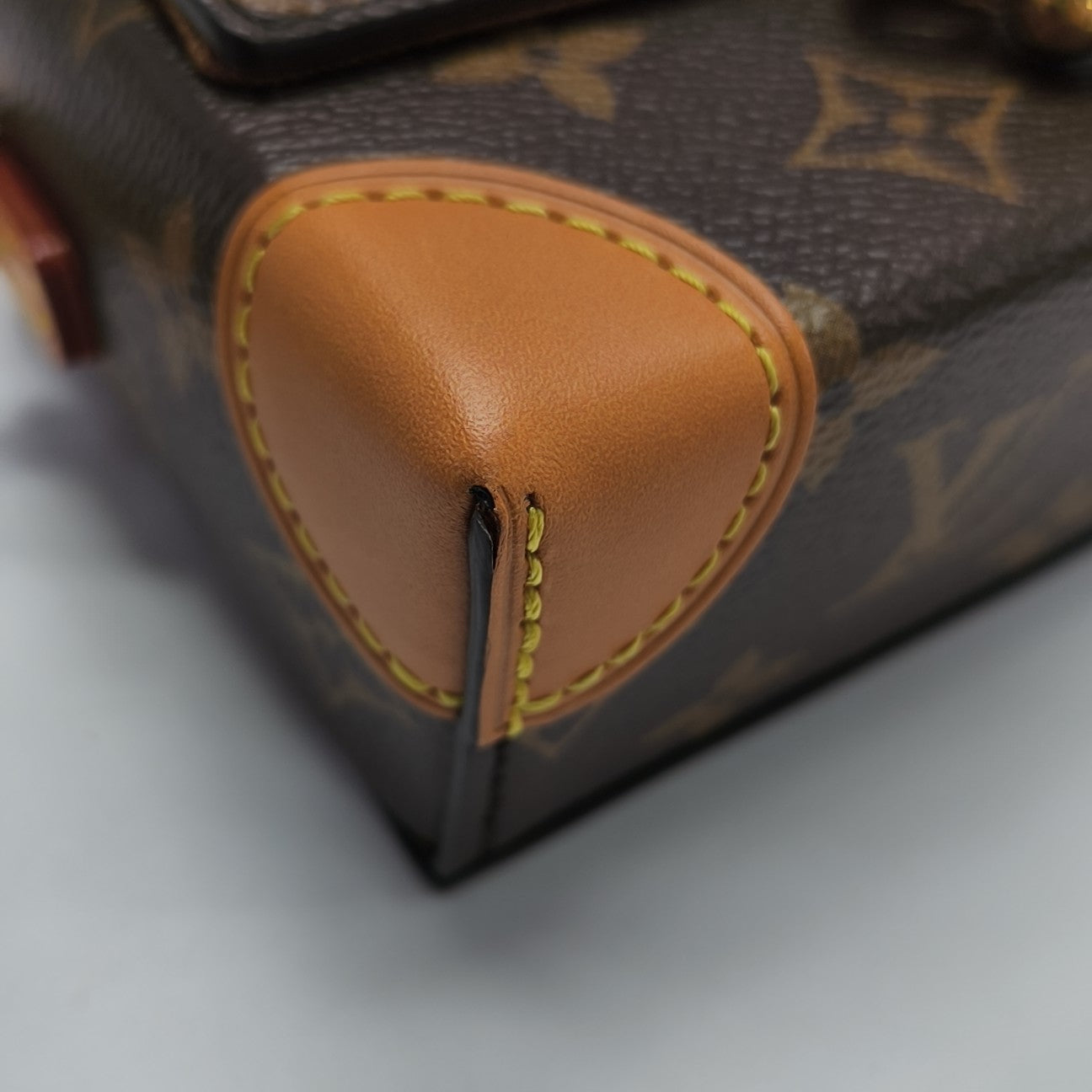 STEAMER Mini Monogram Coated Canvas Brown