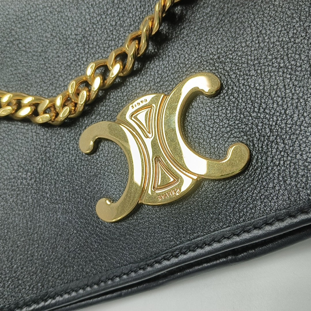 Calfskin Shoulder Bag Black