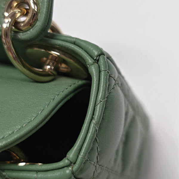 Lady Dior Super Mini Cannage Lambskin Green