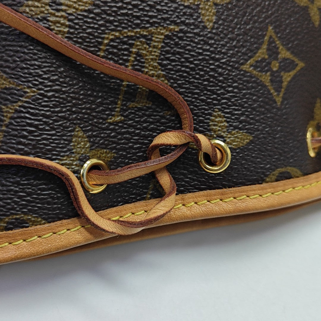 NÉONOÉ Nano Monogram Coated Canvas Brown