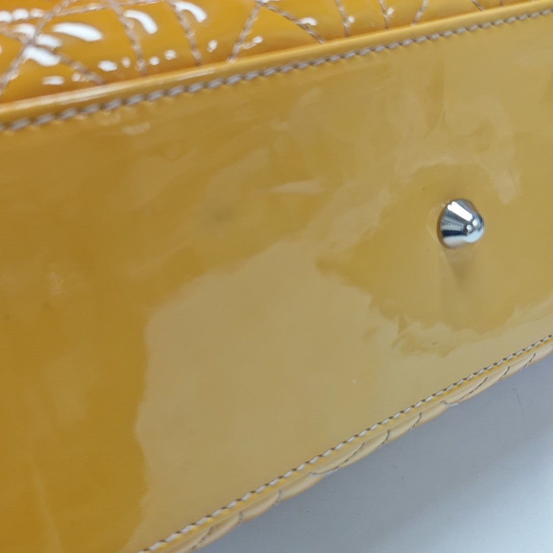 Lady Dior Large Cannage Patent Leather Orange