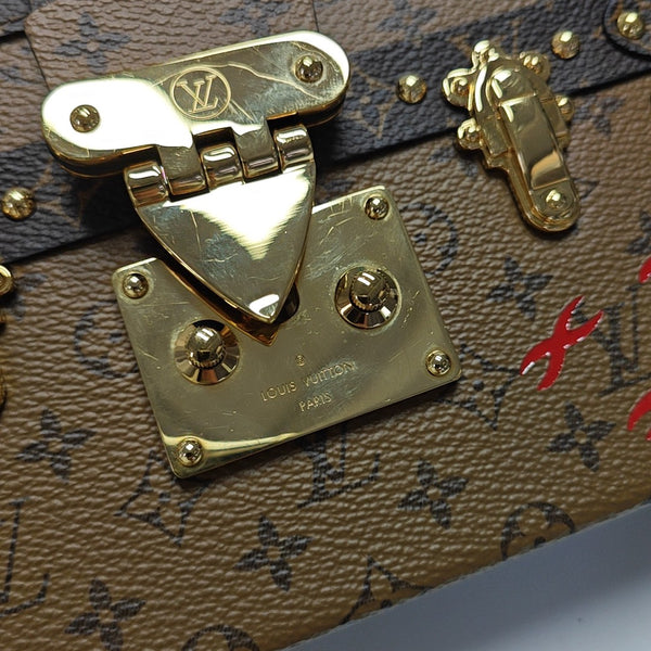 PETITE MALLE Monogram Coated Canvas Brown