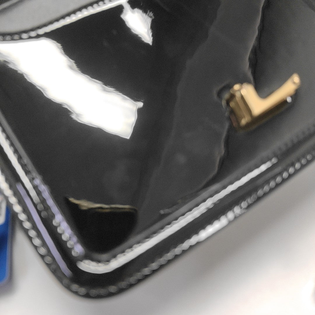 Authenticated pre-owned  SOLFERINO Small Patent Leather Black - Shoulder Bag at Looply