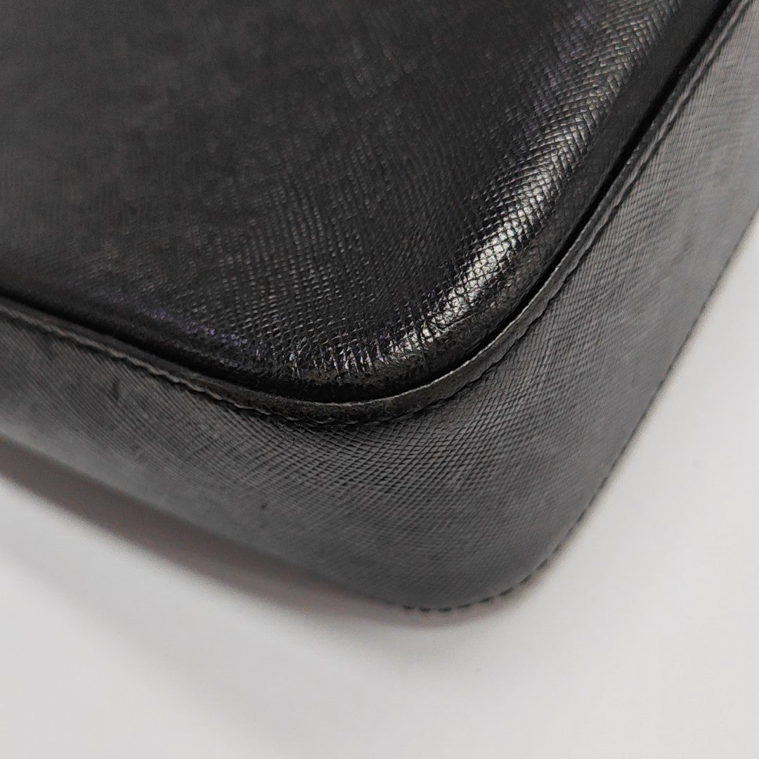 Calfskin Top Handle Bag Black