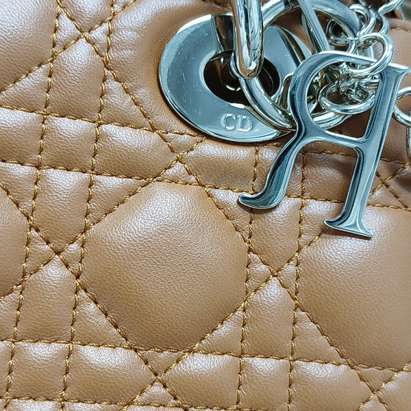Lady Dior Small Quilted Lambskin Orange