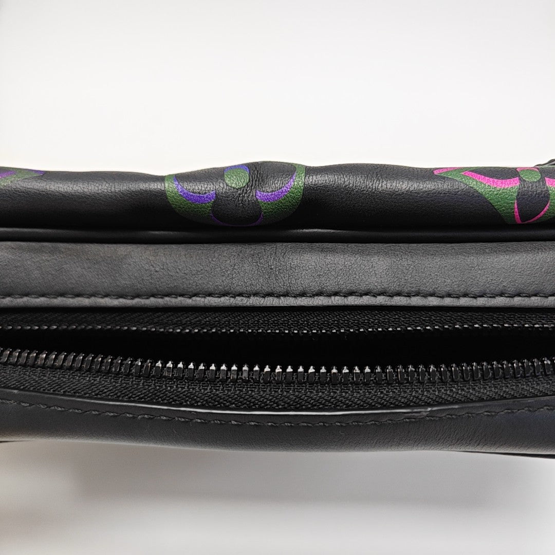 Monogram Calfskin Shoulder Bag PM Black