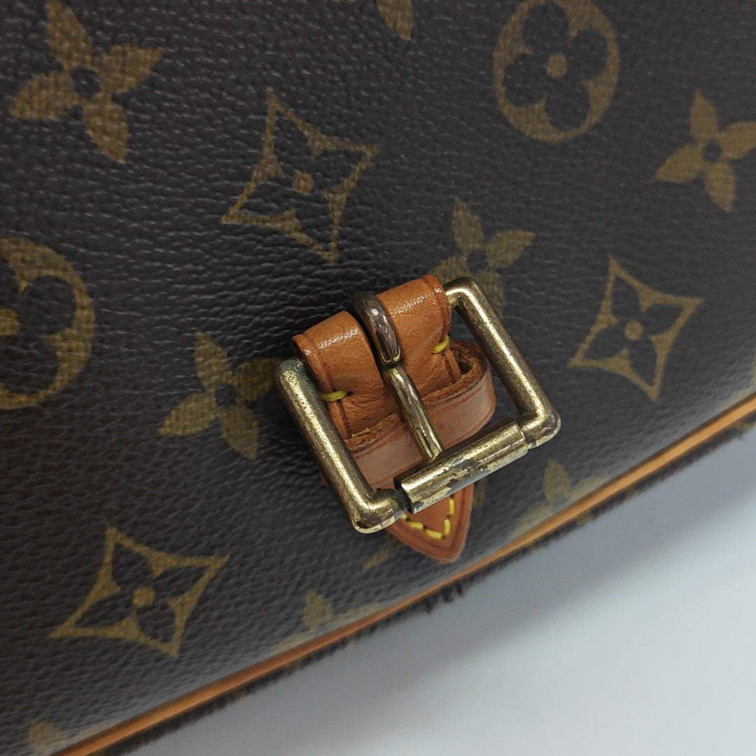 SOLOGNE PM Monogram Coated Canvas Brown