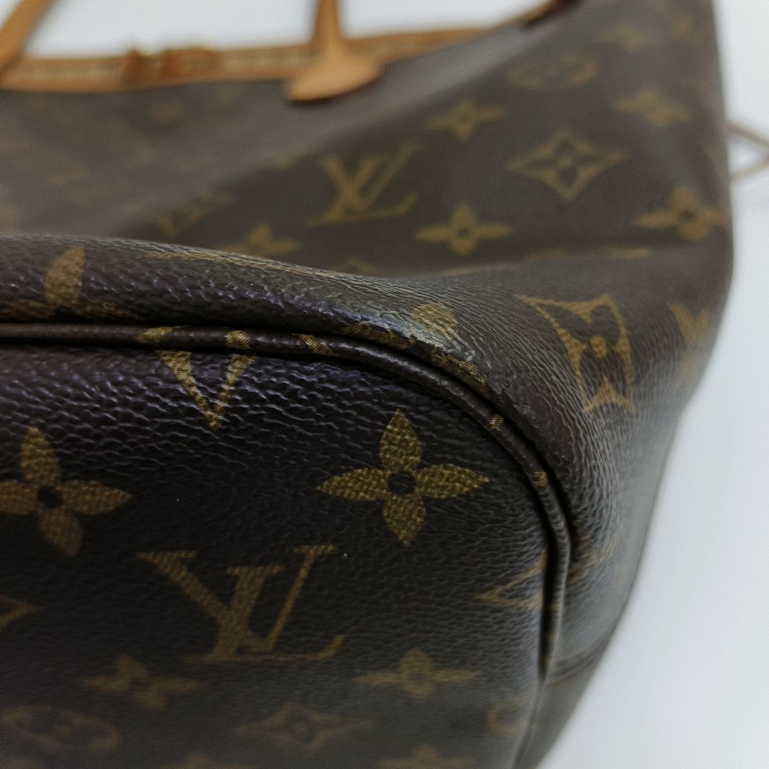 NEVERFULL MM Monogram Coated Canvas Brown
