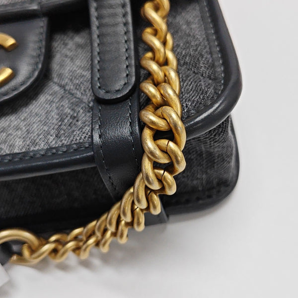 CLASSIC FLAP Mini Quilted Canvas Gray