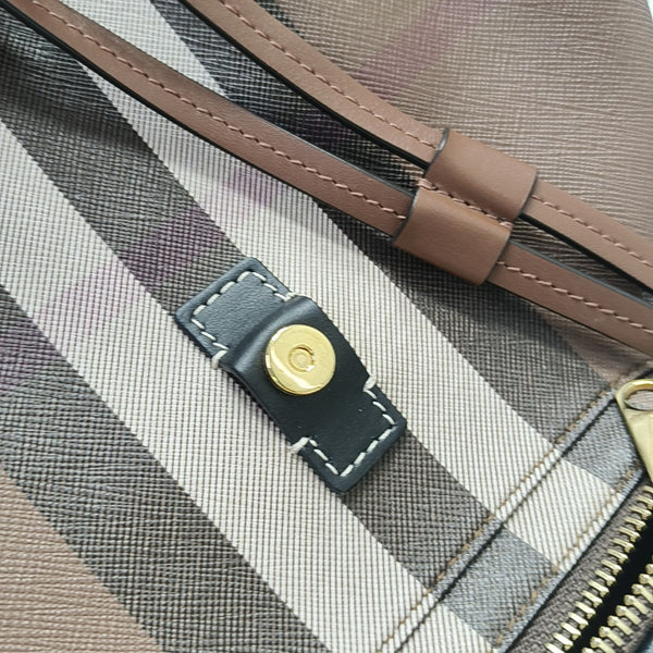 Coated Canvas Backpack Brown