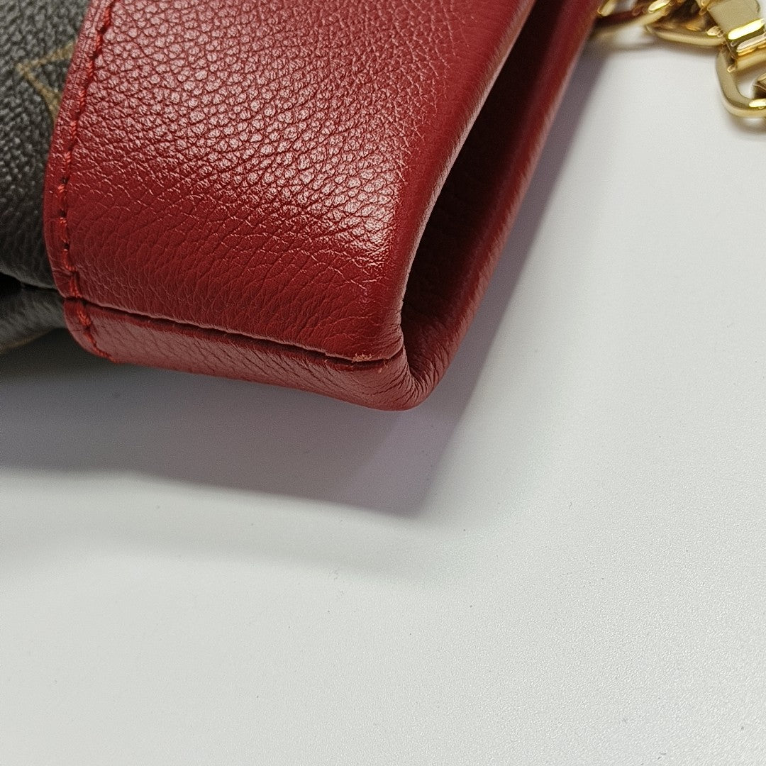 PALLAS MM Monogram Coated Canvas Brown