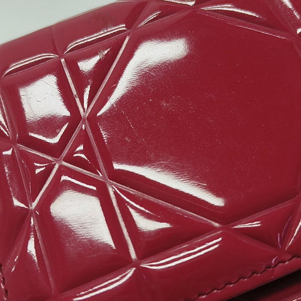Cannage Calfskin Wallet Red
