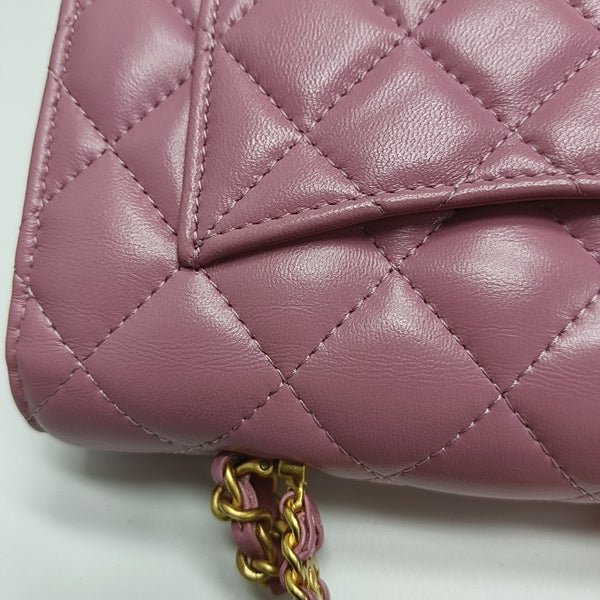 WOC Quilted Lambskin Pink
