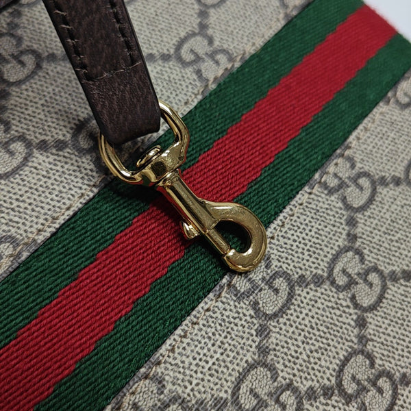 Ophidia Super Mini Monogram Coated Canvas Beige