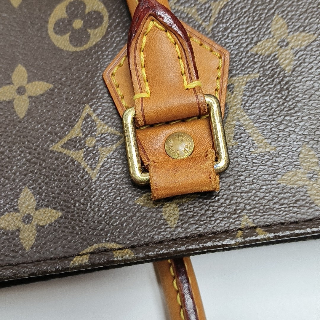 SAC PLAT GM Monogram Coated Canvas Brown