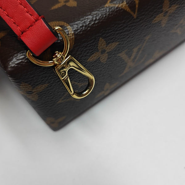 LOCKY BB Monogram Coated Canvas Red
