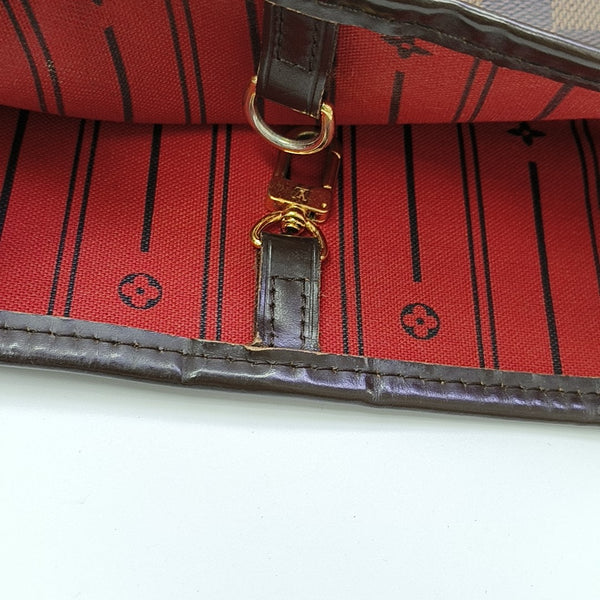 NEVERFULL MM Damier Ebene Coated Canvas Brown