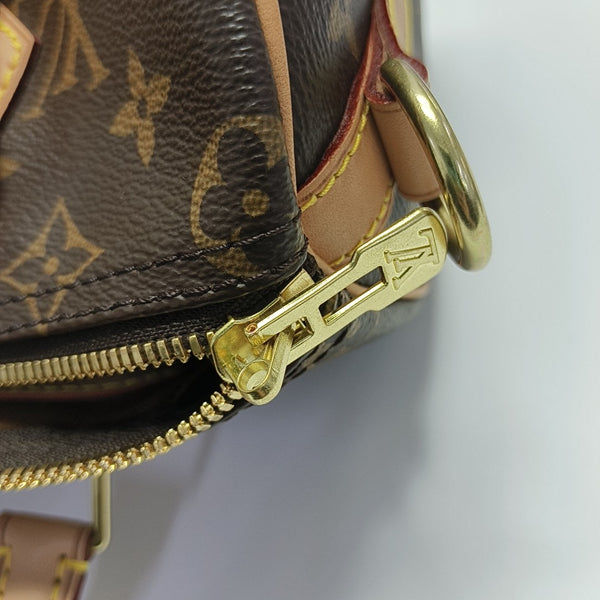 SPEEDY 25 Monogram Coated Canvas Brown