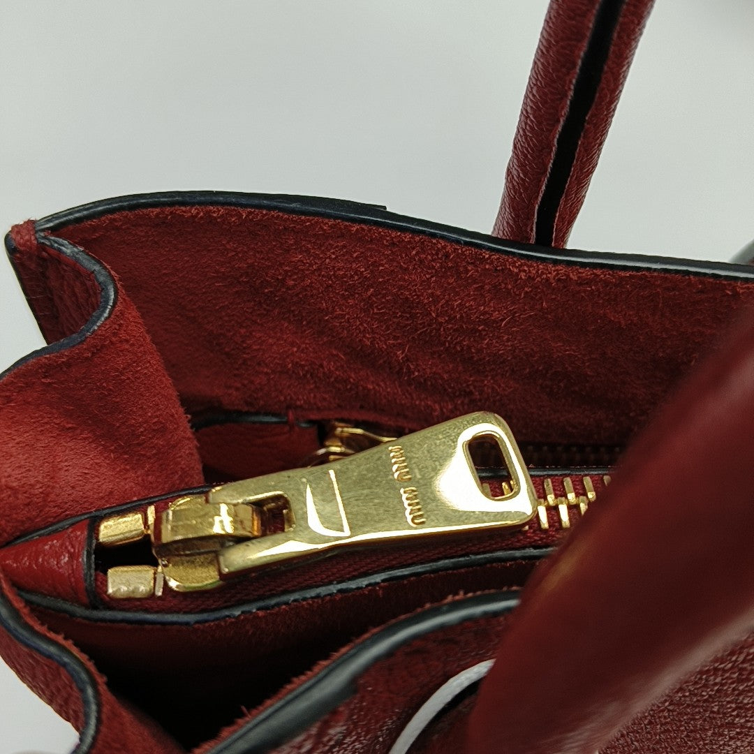 Calfskin Crossbody Bag Red