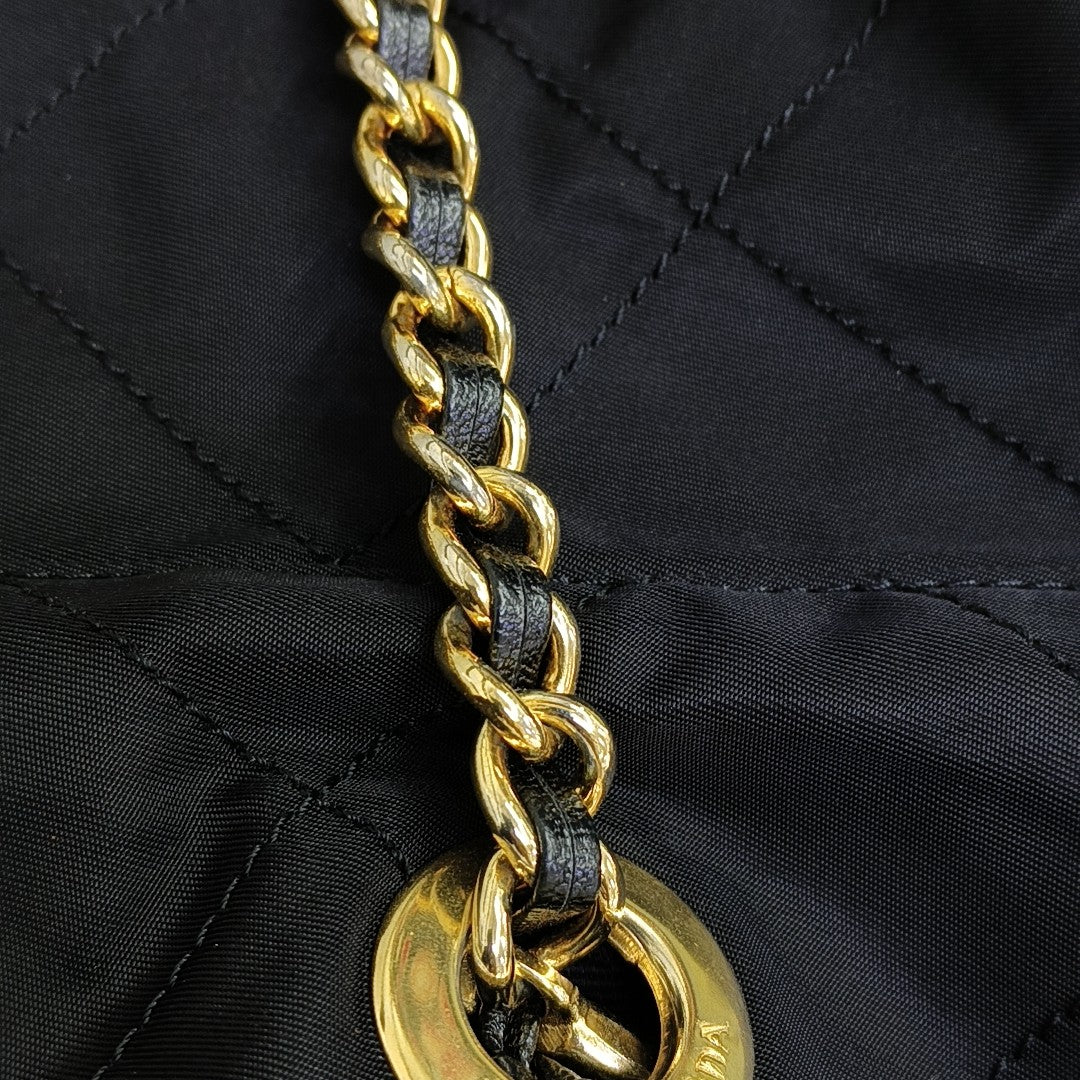 Nylon Quilted Nylon Black