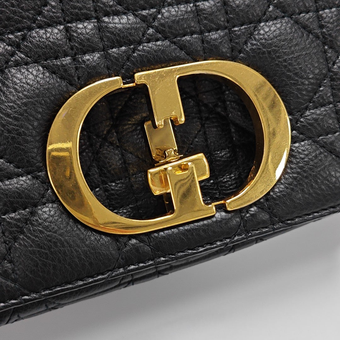 Dior Caro Small Cannage Calfskin Black