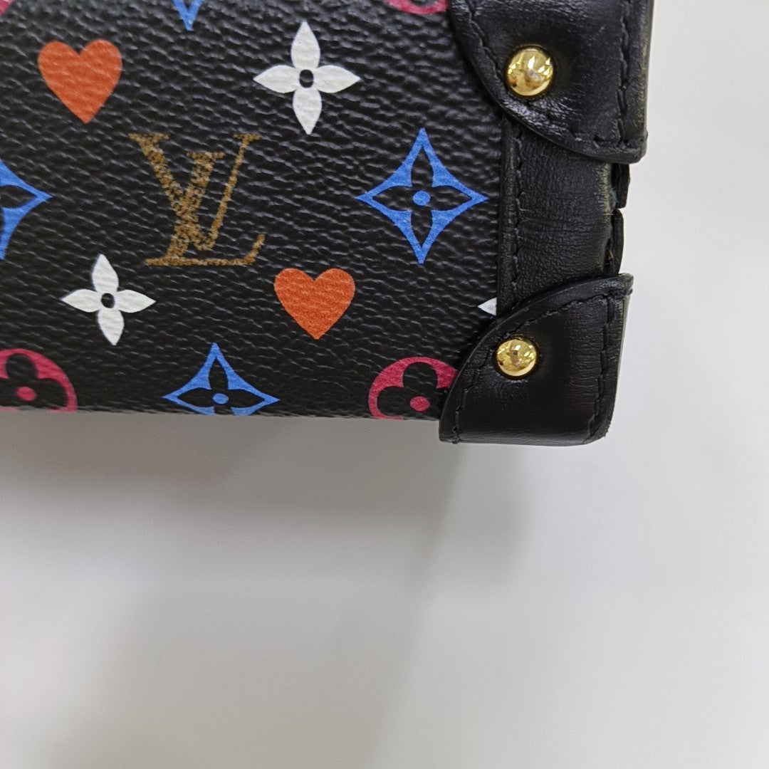 PETITE MALLE Monogram Coated Canvas Black
