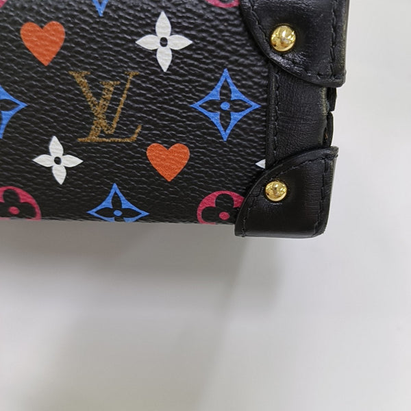 PETITE MALLE Monogram Coated Canvas Black
