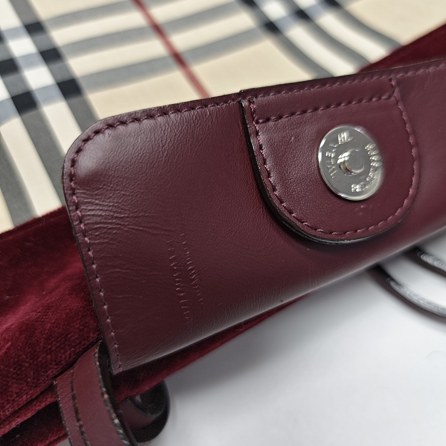 Nylon Top Handle Bag Beige