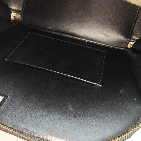 Quilted Grained Calfskin Shoulder Bag Black