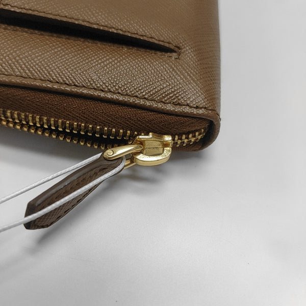 Saffiano Calfskin Wallet Large Brown