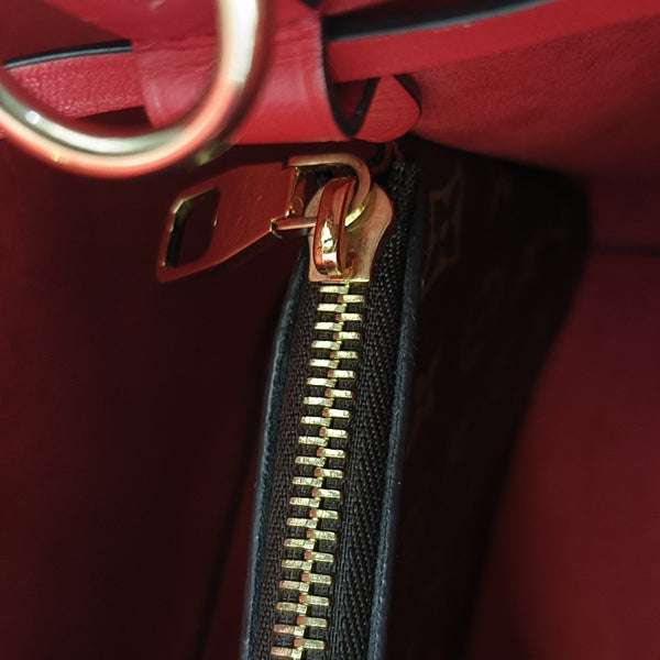 NÉONOÉ MM Monogram Coated Canvas Brown