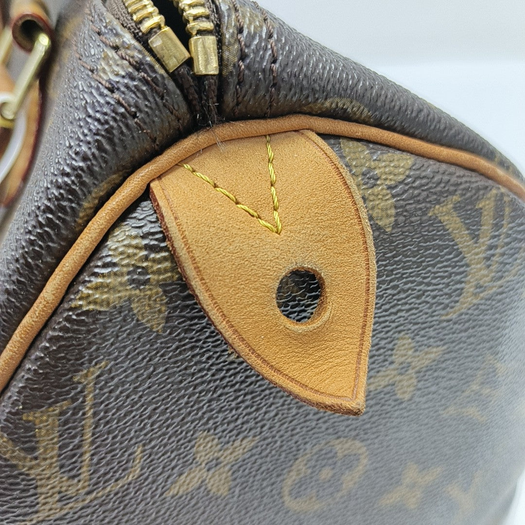 SPEEDY 30 Monogram Coated Canvas Brown