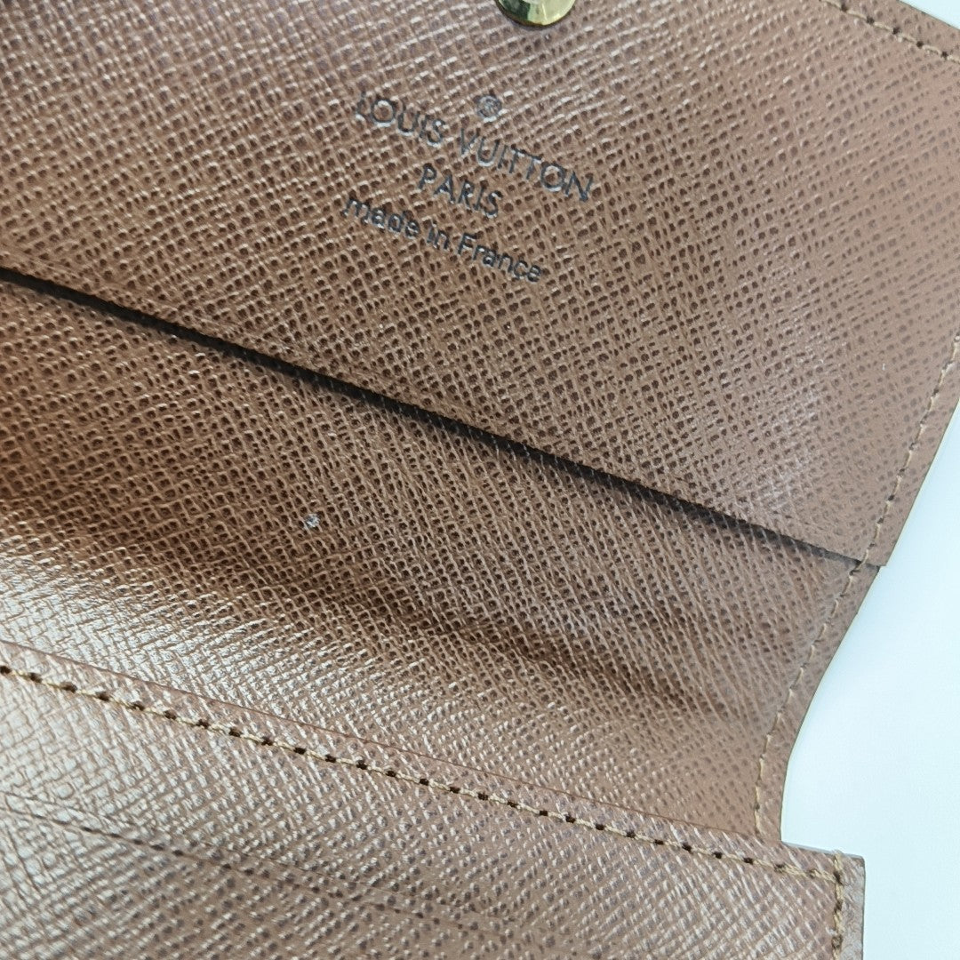 ENVELOPPE Monogram Coated Canvas Brown Wallet