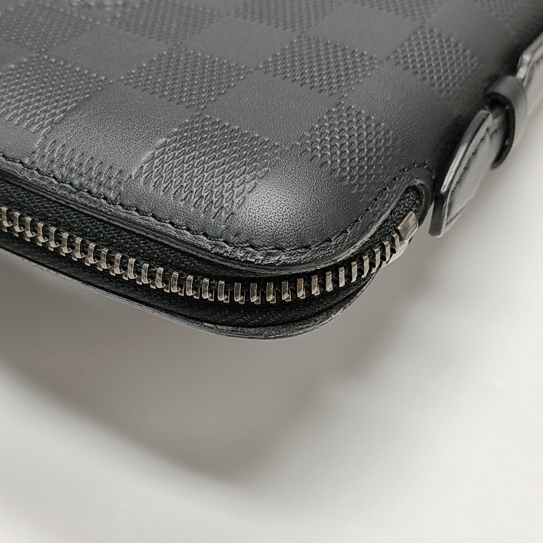 ATOLL Damier Graphite Calfskin Black