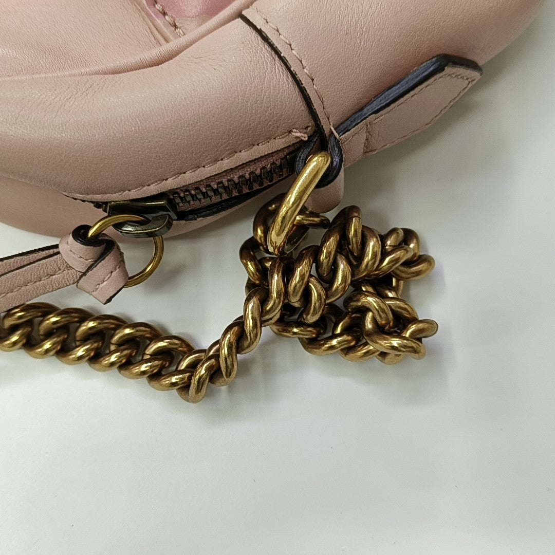GG Marmont Medium Quilted Calfskin Pink